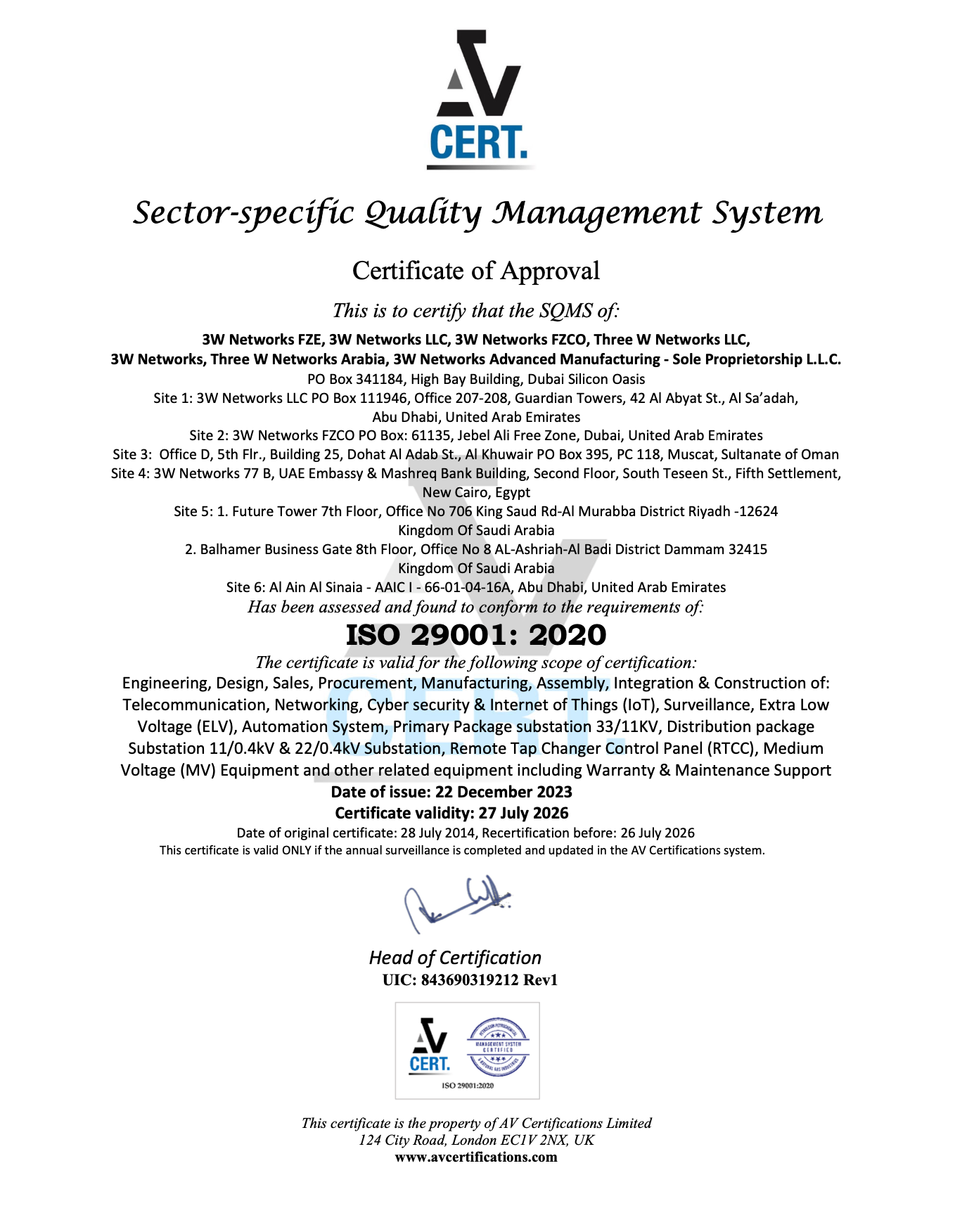 ISO 29001